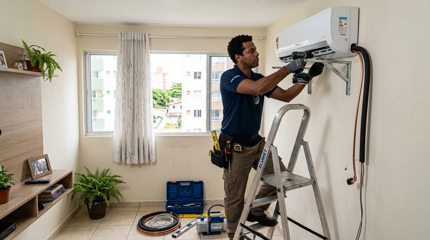 Instalação de ar-condicionado split em Brasília‑DF