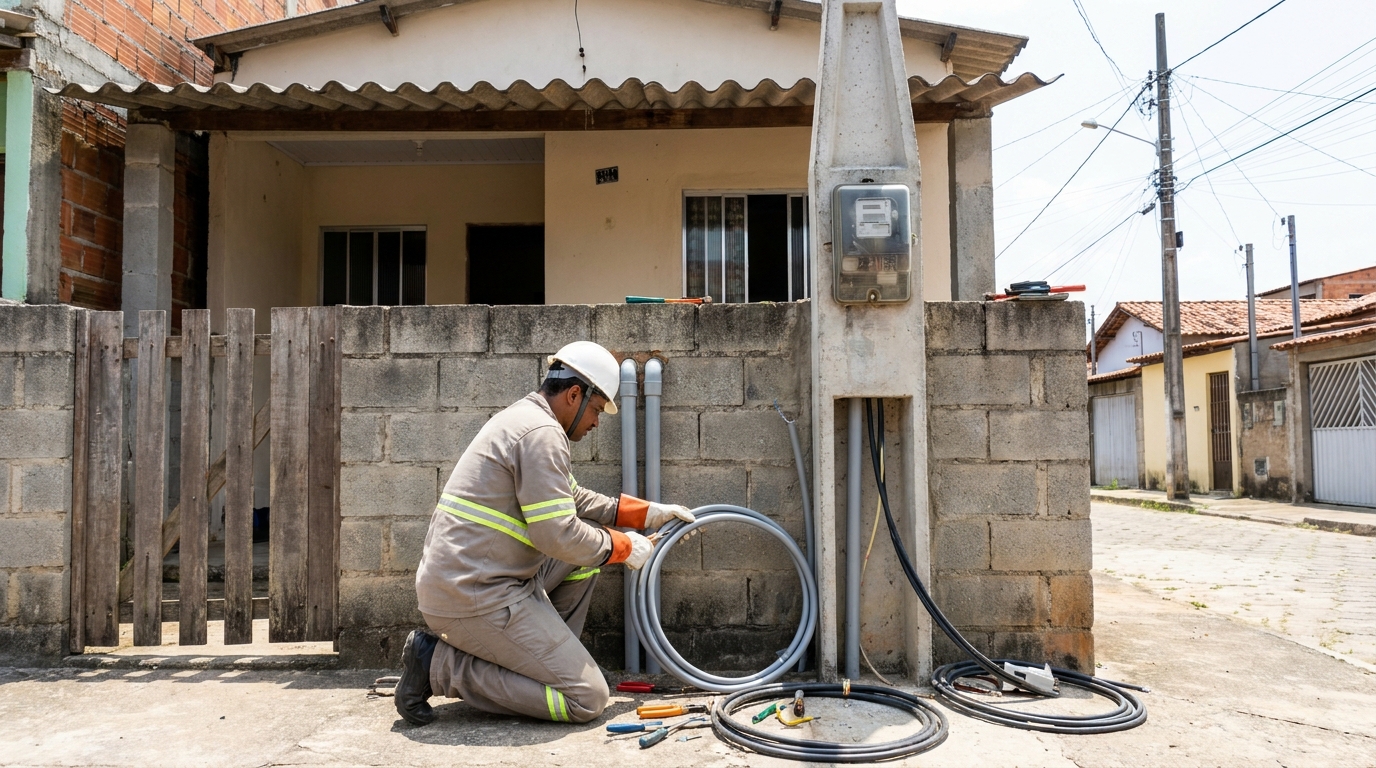 Instalação de Poste Padrão nos Setores Complementares, Brasília‑DF