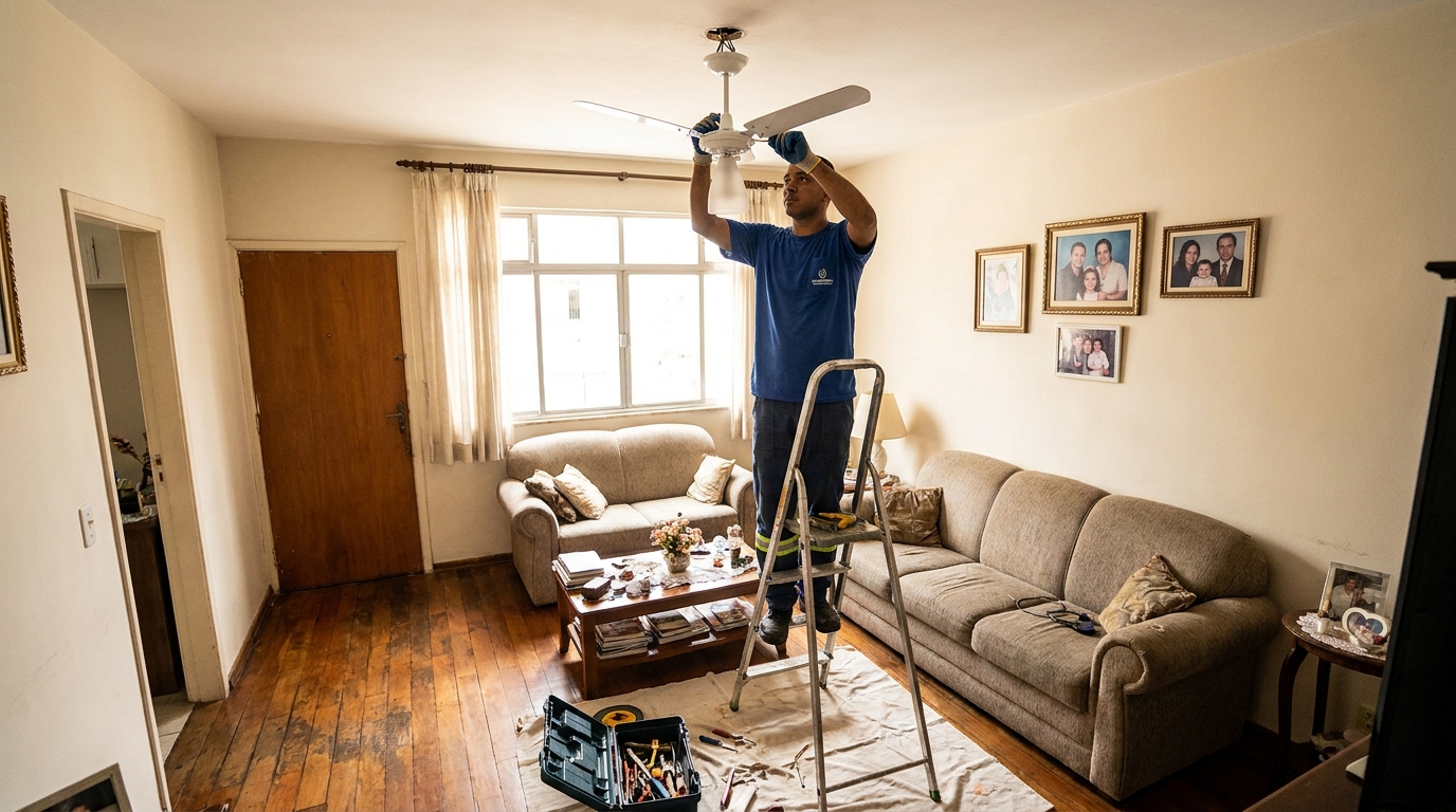 Substituição de Ventilador na Superquadra Sudoeste, Brasília‑DF
